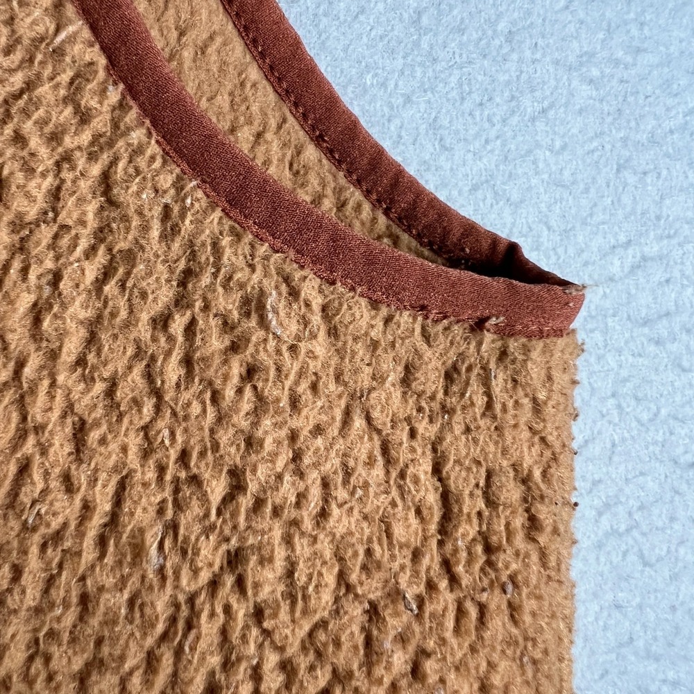 Patagonia Retro Pile Fleece Vest Womans Large Beech Brown Full Zip Gorpcore - Picture 7 of 12